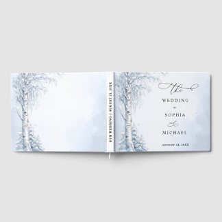 Livre d'or de mariage Arbre birque gelé