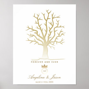 Livre d'or de mariage Arbre Empreintes Digitales