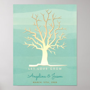 Livre d'or de mariage arbre empreintes digitales M