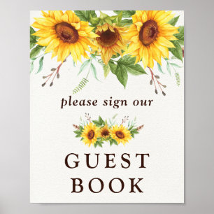 Livre d'or de mariage aux tournesols aquarelles ru