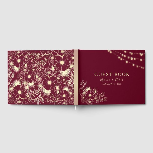 Livre d'or de mariage bordeaux (Complet)