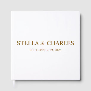 Livre d'or de mariage de luxe, nom personnalisé
