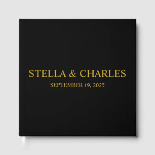 Livre d'or de mariage de luxe, nom personnalisé