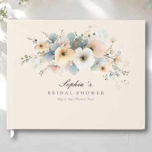 Livre d'or de mariage élégant Soft Bloom Beige pou