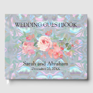 Livre d'or de mariage en faux nacre