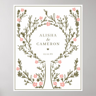 Livre d'or de mariage en forme d'arbre à empreinte