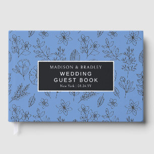Livre d'or de mariage floral botanique à feuilles