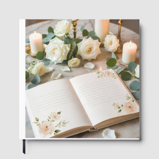 Livre d'or de mariage floral élégant