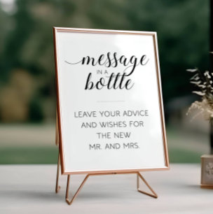 Livre d'or de mariage Message dans une bouteille S