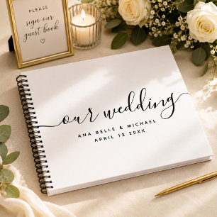 Livre d'or de mariage moderne minimal élégant call