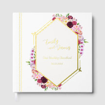 Livre d'or de mariage Peony Foil
