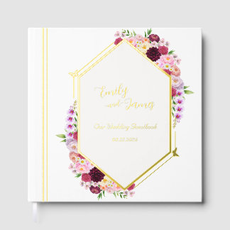 Livre d'or de mariage Peony Foil