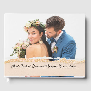 Livre d'or de mariage personnalisé avec photo élég