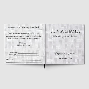 Livre d'or de mariage personnalisé élégant de luxe