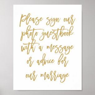 Livre d'or de mariage photo chic avec lettrage