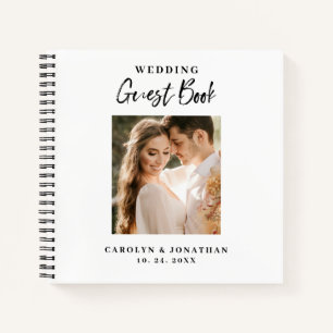 Livre d'or de mariage photo élégant écriture dorée
