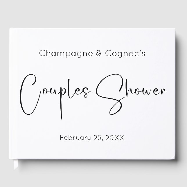 Livre d'or de mariage pour couple en écriture mode (Recto)