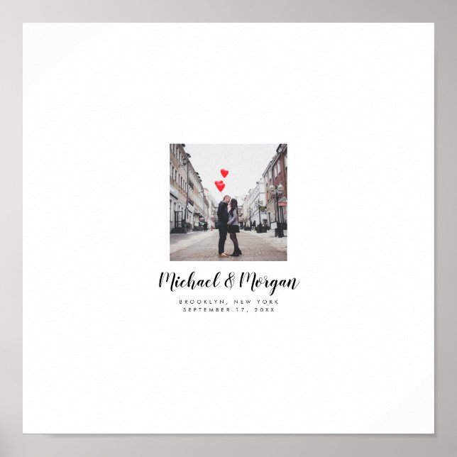 Livre d'or de mariage pour des vœux manuscrits (Devant)