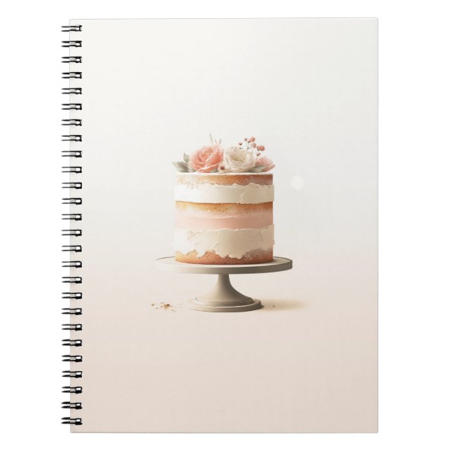 Livre d'or de mariage pour gâteau floral pêche ros (Devant)
