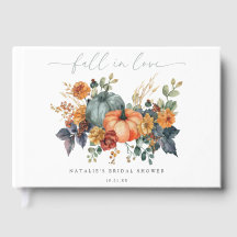 Livre d'or de mariage pour une mariée de l'automne