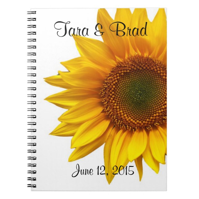 Livre d'or de mariage Pretty Sunflower (Devant)