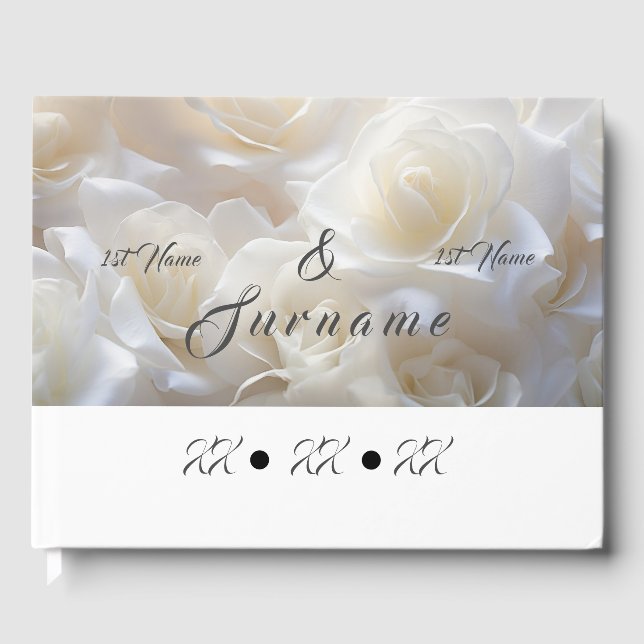 Livre d'or de mariage Rose Blanche (Recto)