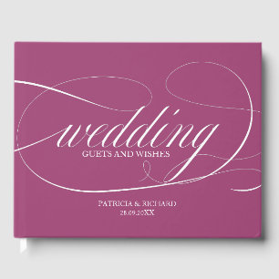Livre d'or de mariage simple élégant Cassis