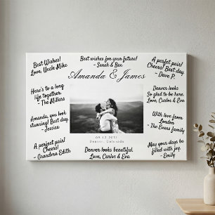 Livre d'or de mariage toile alternative Livre d'or