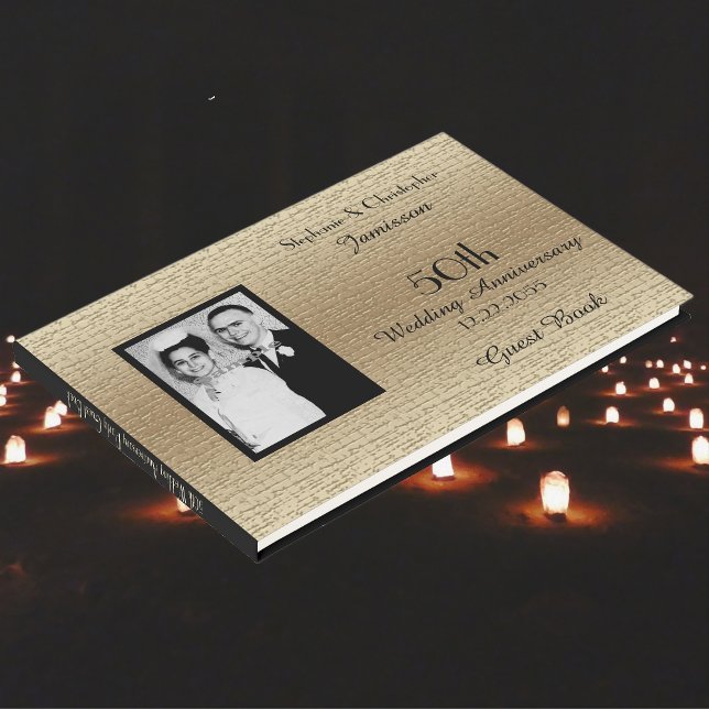 Livre d'or de photos de fête d'anniversaire de 50  (Créateur téléchargé)