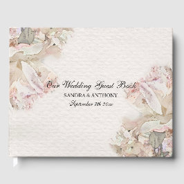 Livre D'or Délicat Mariage floral aquarelle
