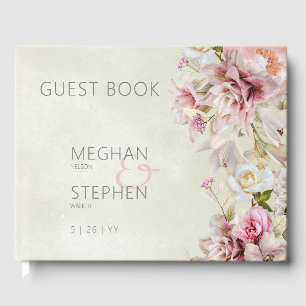 Livre D'or Délicat Rose rose rose vif moderne Lily Mariage ve