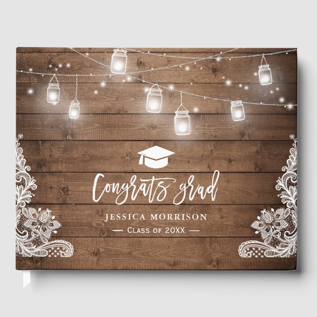 Livre D'or Dentelle rustique Luminaires Diplômés (Recto)