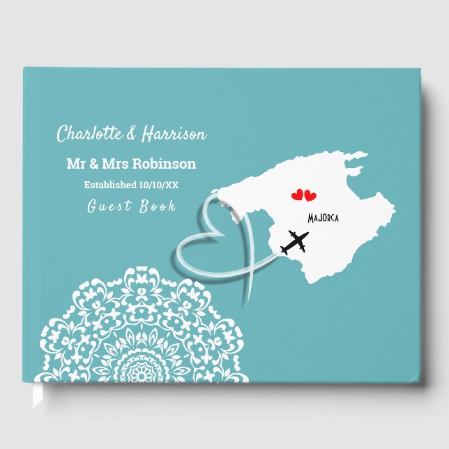 Livre D'or Destination Majorque Espagne Mariage (Recto)