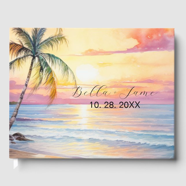 Livre D'or Destination Sunset Beach Wedding (Recto)