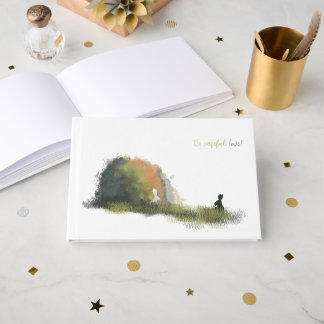 Livre D'or Deux lapins dans un champ