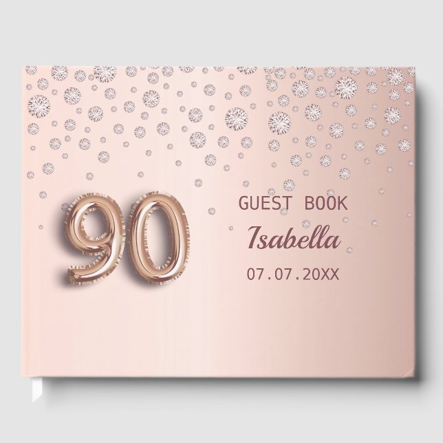 Livre D'or diamants rose or rose 90e anniversaire (Recto)