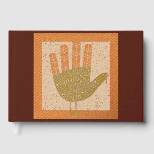 Livre D'or Dinde ludique de Thanksgiving SlipperyJoe illustré
