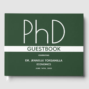 Livre D'or Doctorat Graduation Party Green