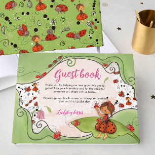 Livre D'or Douce Petite Dame Coccinelle Baby Shower 