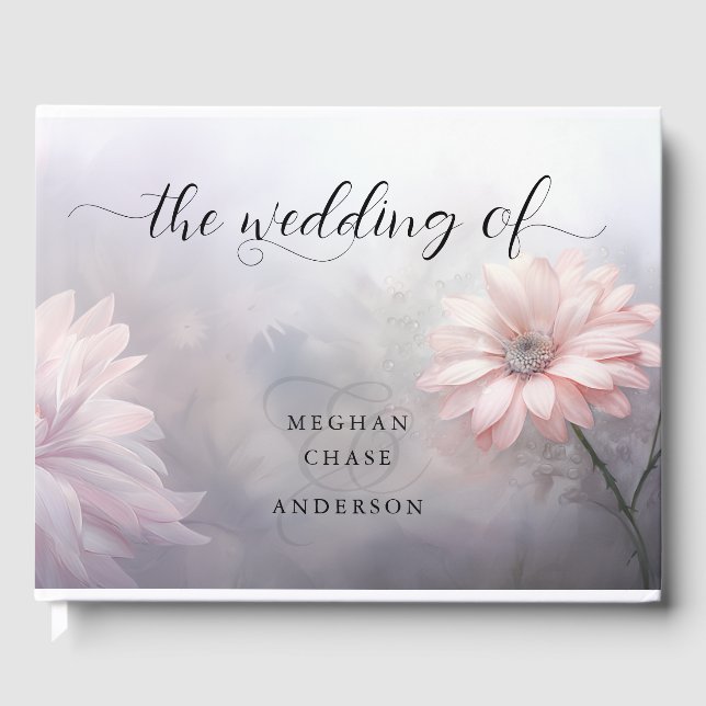 Livre D'or Dreamy Blush Rose Daisies (Recto)