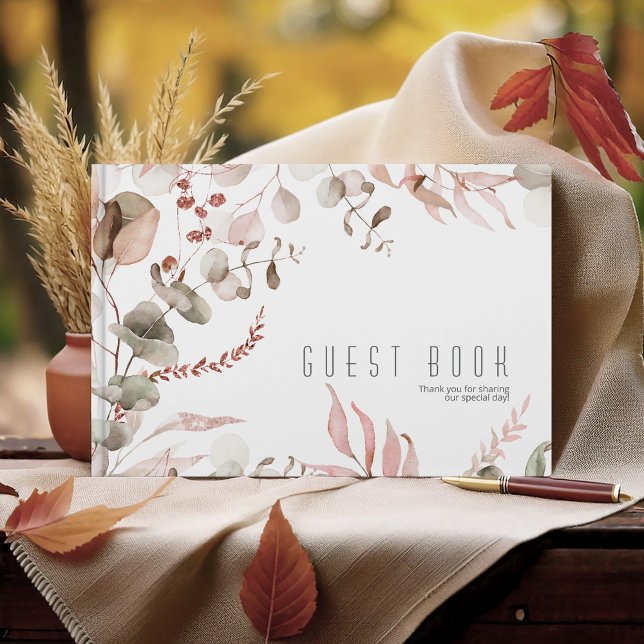 Livre D'or Dreamy Foliage Mariage Blush Pink ID817 (Créateur téléchargé)