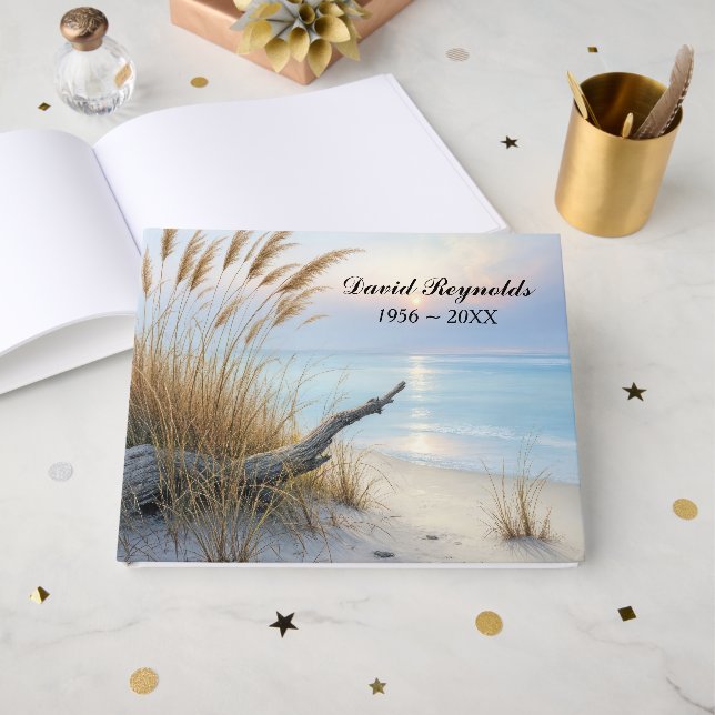 Livre D'or Driftwood On a Morning Beach (Recto ouvert)