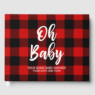 Livre d'or du Baby shower personnalisé de Red Buff