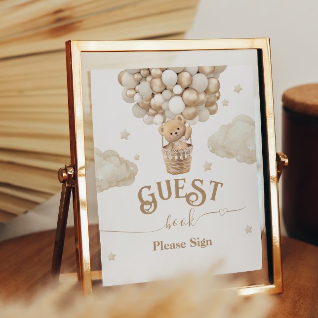 Livre d'or du Baby shower Teddy Bear Balloon (Créateur téléchargé)