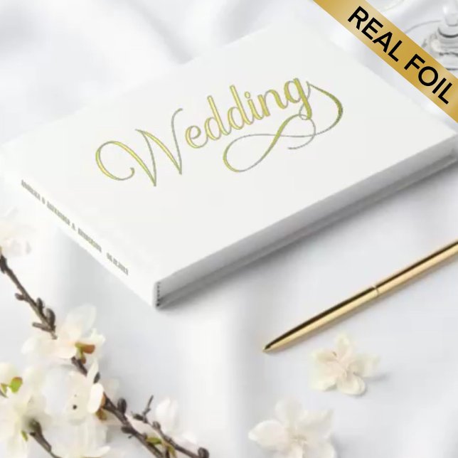 Livre d'or du Mariage blanc Foil (Créateur téléchargé)