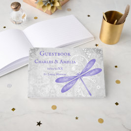 Livre d'or du Mariage de libellules violettes