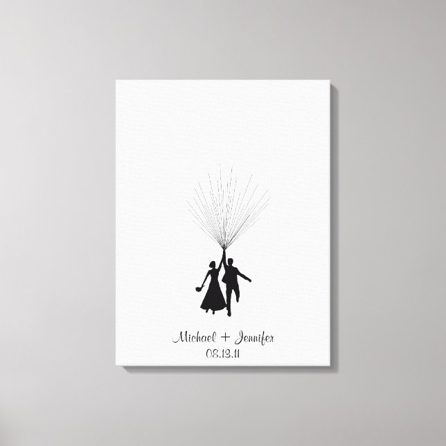 Livre d'or du mariage Fingerprint Balloon (Recto)