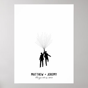 Livre d'or du mariage Fingerprint Balloon