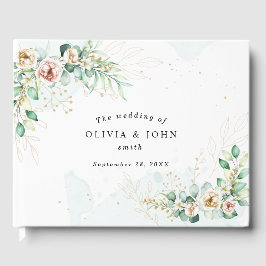 Livre D'or Dusty Blue Eucalyptus Vert Mariage Succulent
