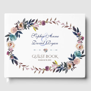 Livre D'or Dusty Blue Misty Rose Mariage de couronne